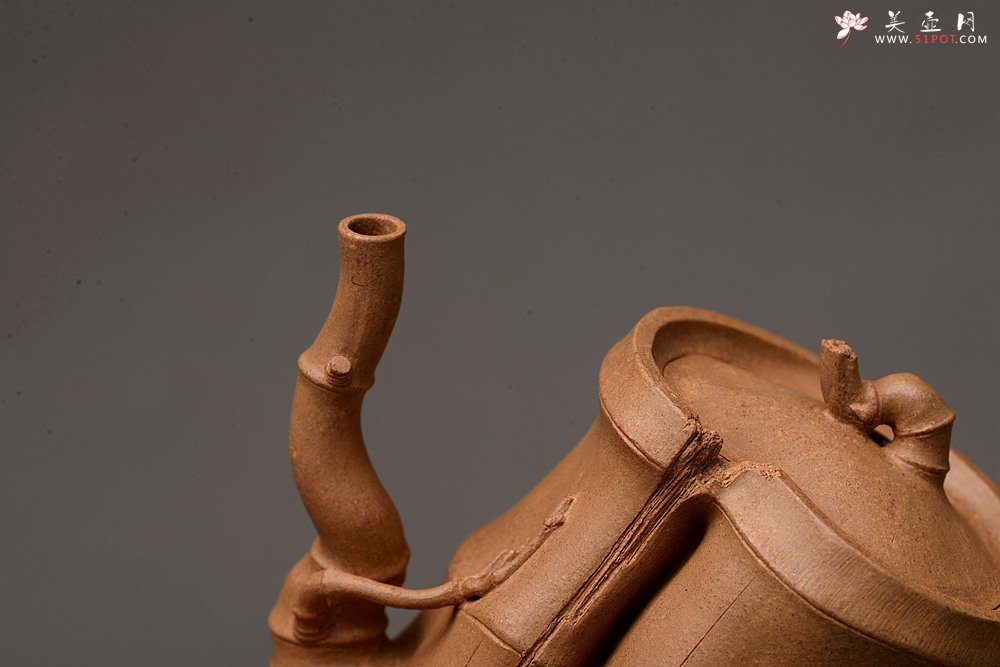 紫砂壶图片：林秀明经典代表作 自然古朴 秀雅竹韵 线条灵动~ 学院风 全手清逸 - 美壶网