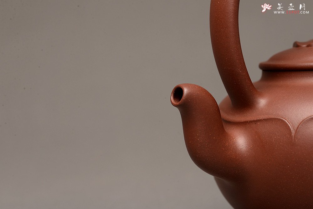 紫砂壶图片：储俊伟乙未精工佳作 油润底槽青 全手三足宝莲提梁 霸气十足 做工精致  - 美壶网