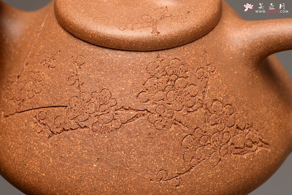 紫砂壶图片：器形周正 文气全手石瓢 骨肉均挺之精品 - 美壶网