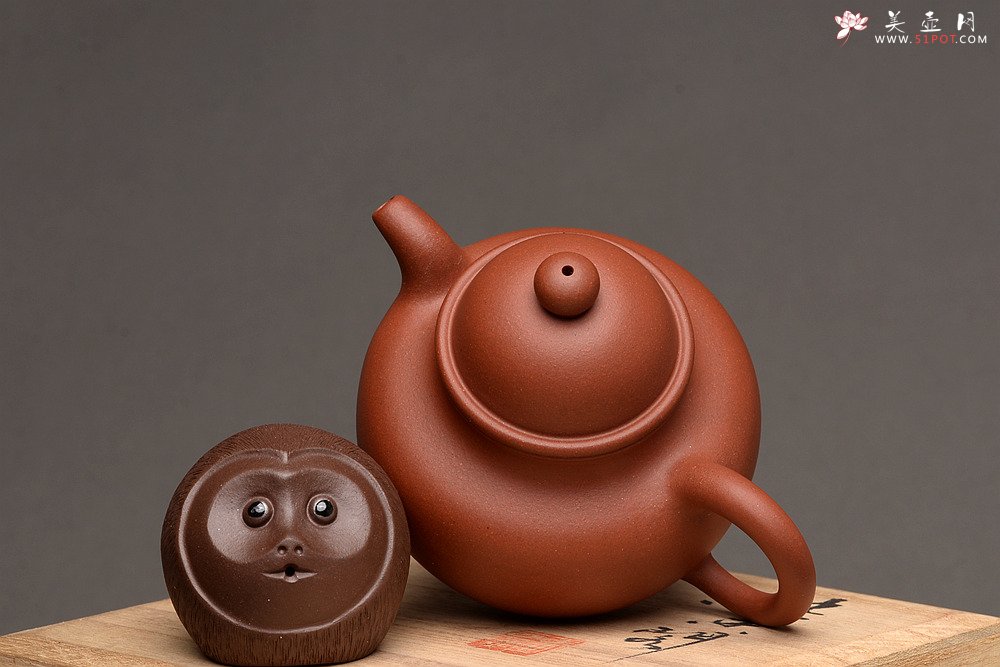 紫砂壶图片：美壶特惠 优质红皮龙 传统经典 寿珍掇球 - 美壶网