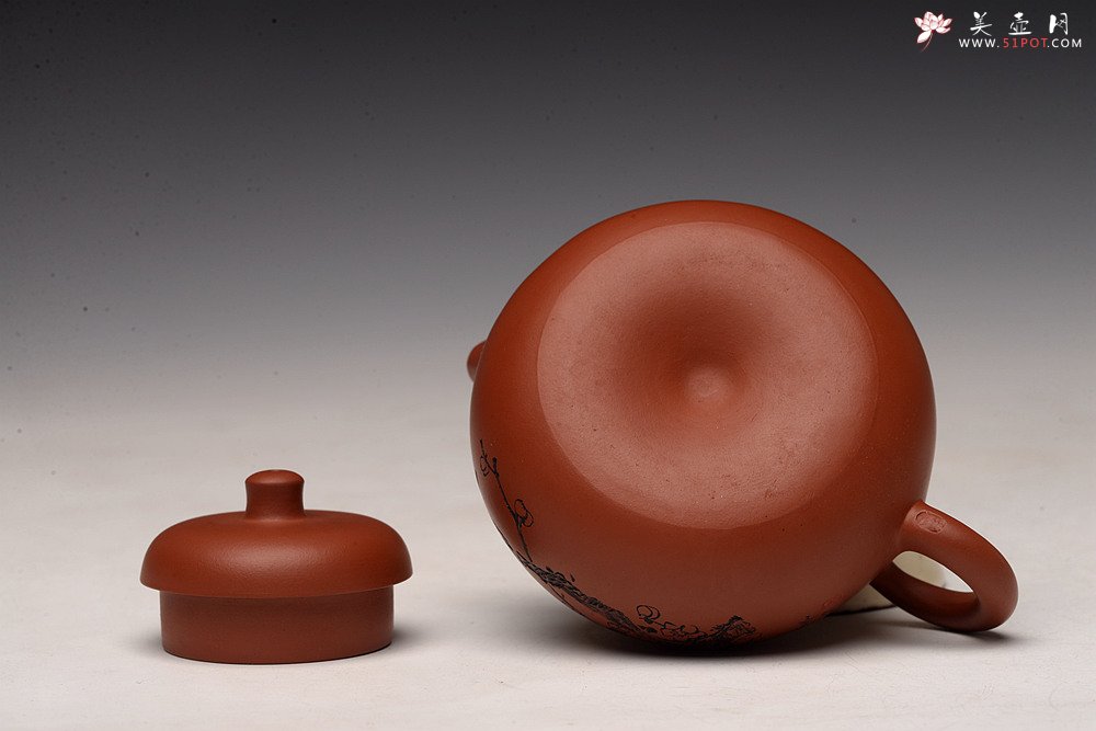 紫砂壶图片：茶盘尤物 原矿纯朱泥 红玉 饱满可人 赏玩皆宜 - 美壶网