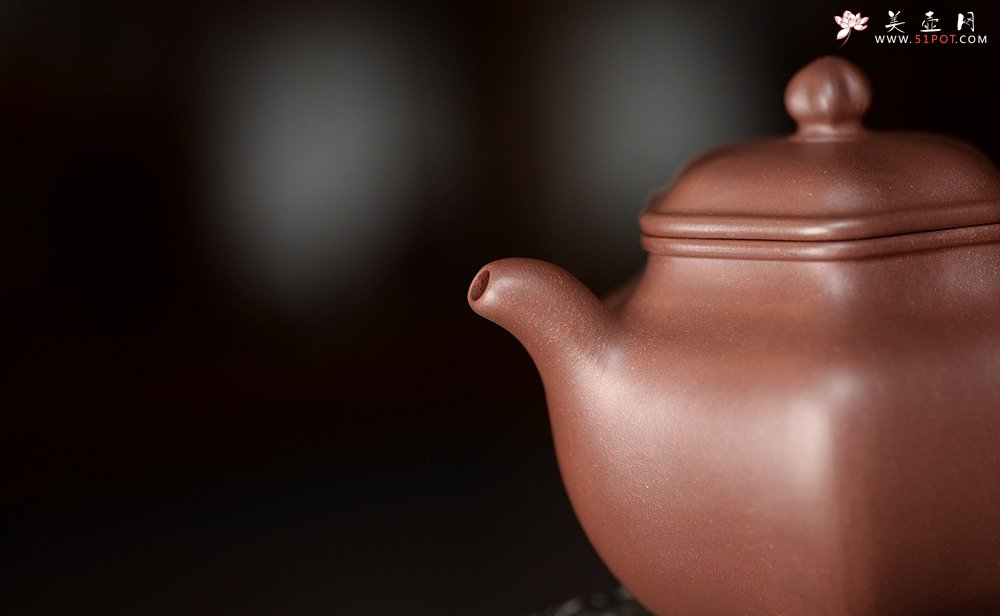 紫砂壶图片：许学军老师经典作品 雍容华贵 气度不凡 全手六角莲子 - 美壶网