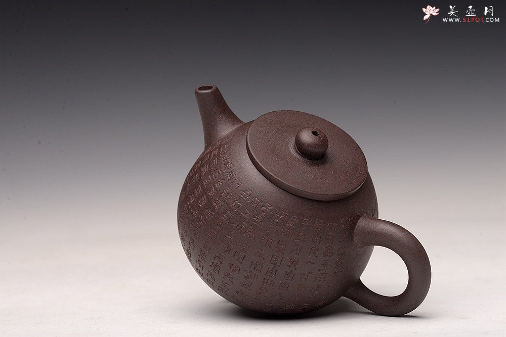 紫砂壶图片：鸿渝山房新品 美壶特惠  心经小巨轮  拙朴之风 杀茶利器 茶人最爱 - 美壶网