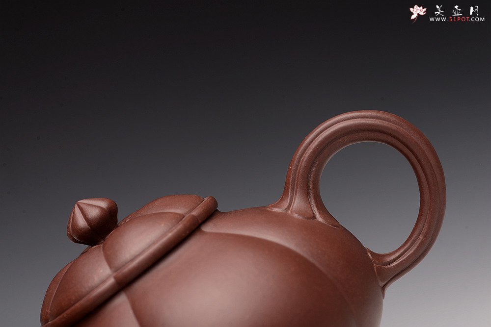紫砂壶图片：气韵流畅 绽放之美 全手筋囊佳器 六瓣莲花 - 美壶网