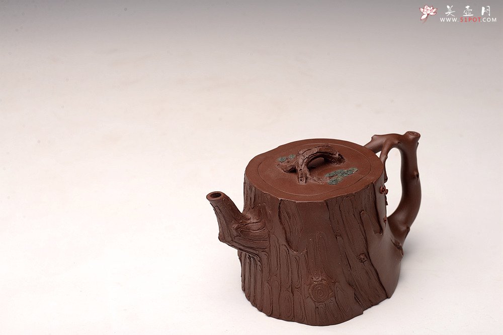 紫砂壶图片：单志萍新作 苍劲之意 古拙之风 全手松梅情深 经典作品 - 美壶网
