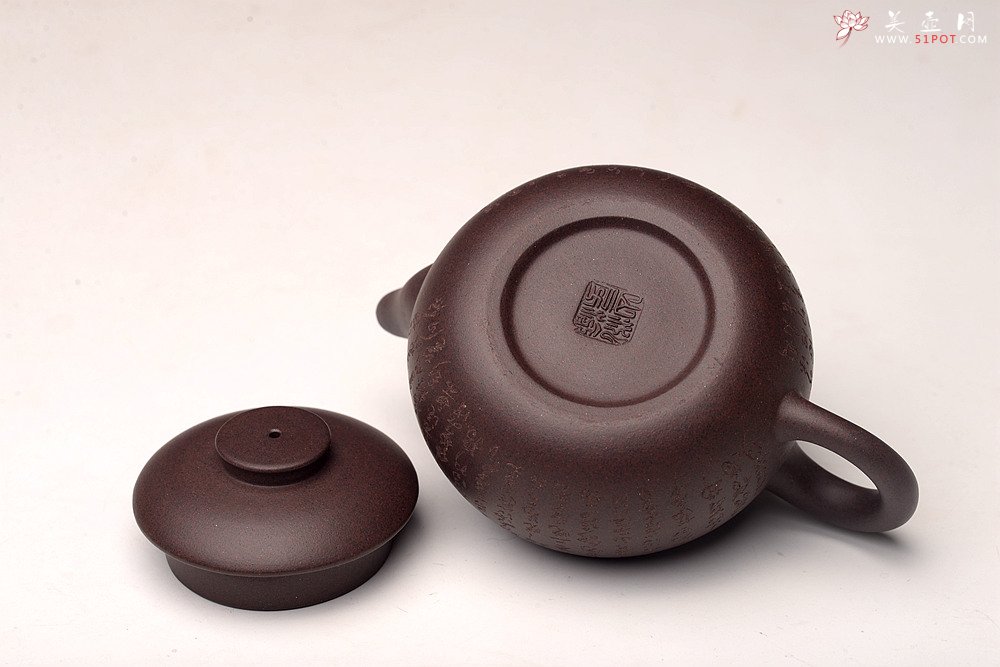 紫砂壶图片：鸿渝山房新品 美壶特惠  茶人最爱 有趣实用 心经巨轮 - 美壶网