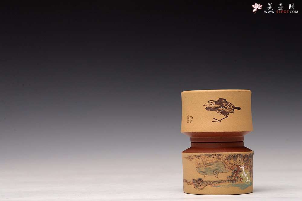 紫砂壶图片：禅定杯 精品品茗杯 清水泥粉段泥 - 美壶网