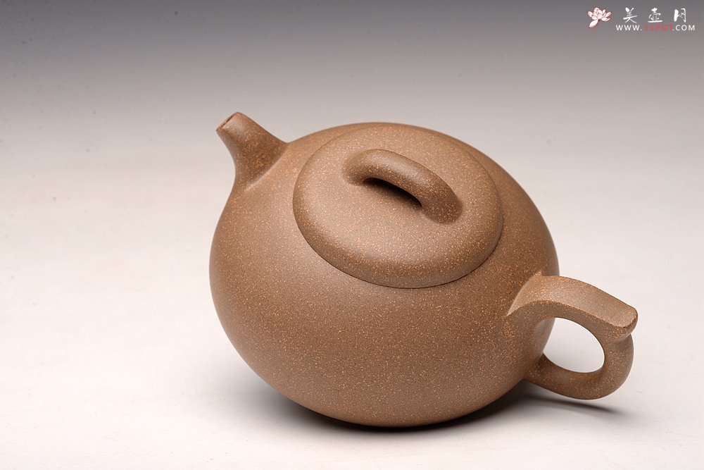 紫砂壶图片：大口扁腹 超级实用 美壶特惠 段泥飞泉 - 美壶网