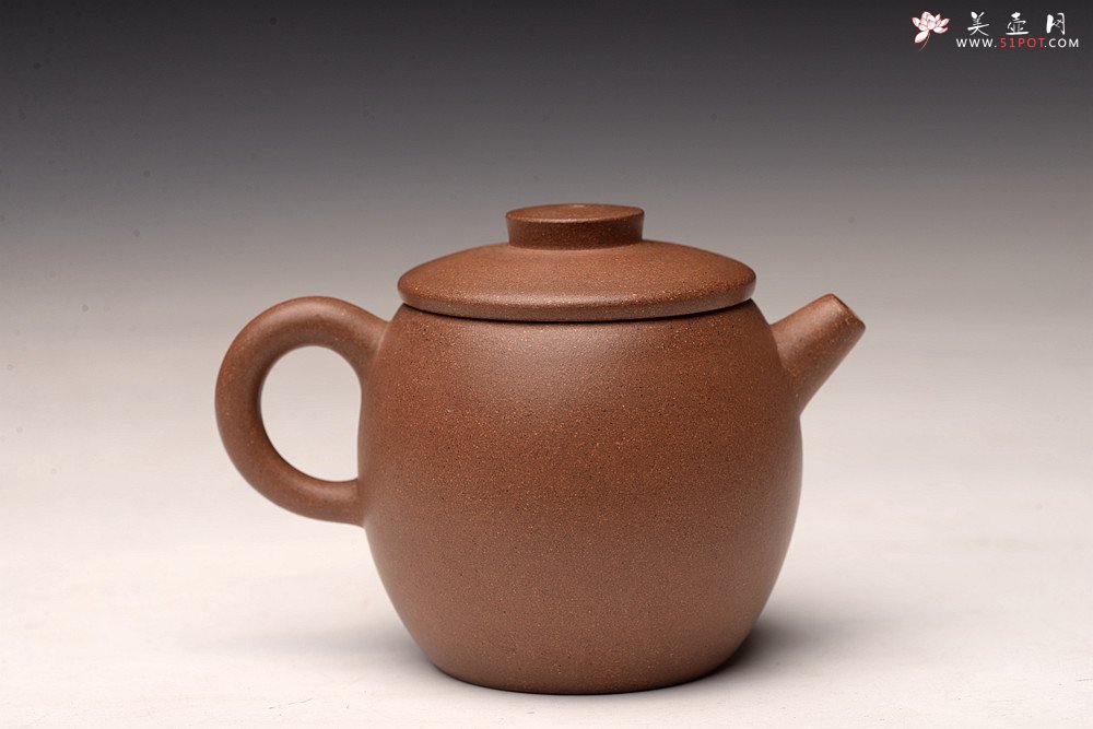 紫砂壶图片：耿其群全手作品 摹古巨轮 优质段泥 古朴拙雅 - 美壶网