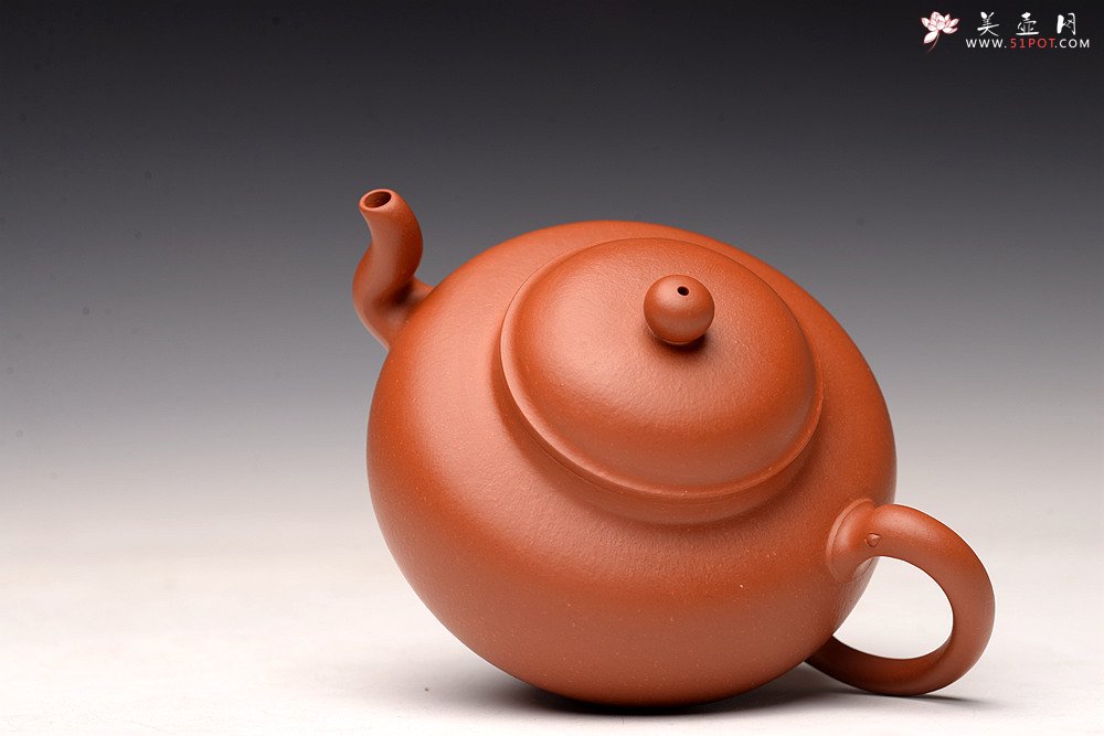 紫砂壶图片：于洪霞丙申春 原创全手作品 朱泥灵龙 秀雅耐品 刹凹仅一只 - 美壶网