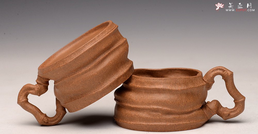 紫砂壶图片：林秀明丙申春 全手精品 文雅十足 原创作品 闻竹套组 耐品玩味~杯50cc - 美壶网