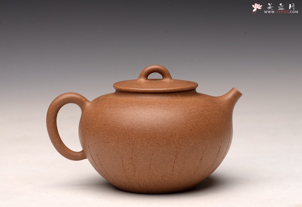 紫砂壶图片：储亚全手新作 饱满小可爱 优质老段泥  颇具玩味 年轮 - 美壶网