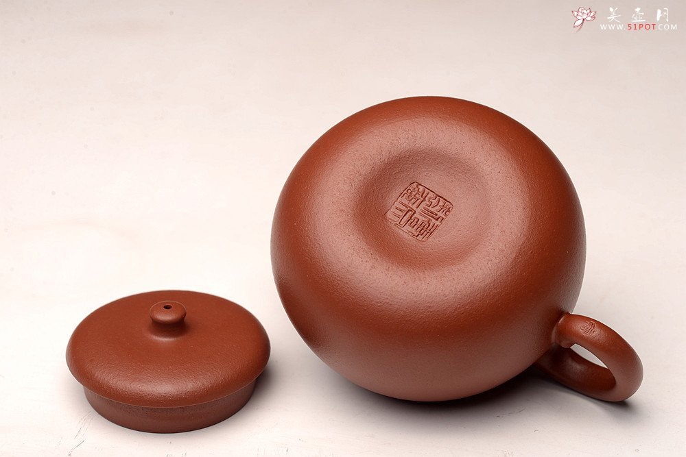 紫砂壶图片：唐文丙申夏新作 婉亭 红艳可人 游心堂主人装饰 - 美壶网
