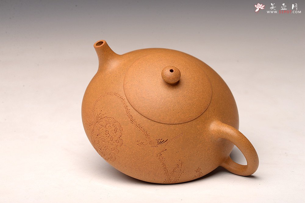 紫砂壶图片：柔中带刚  曲峰经典作品 精品老段泥西施瓢  - 美壶网