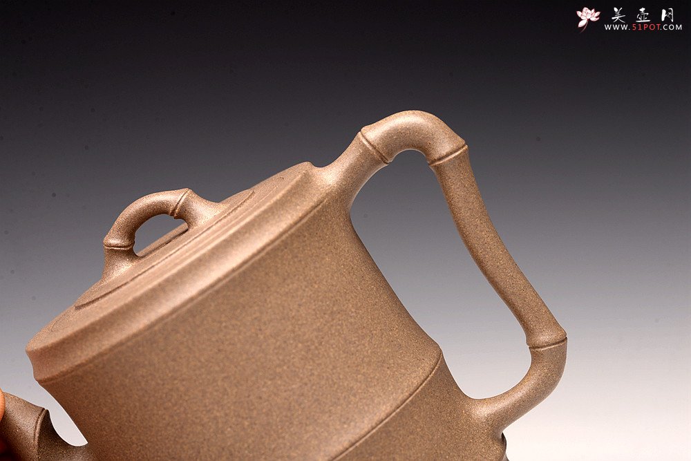 紫砂壶图片：储亚全手获奖作 秀竹套具 颇具难度 灵秀出尘 青段 - 美壶网