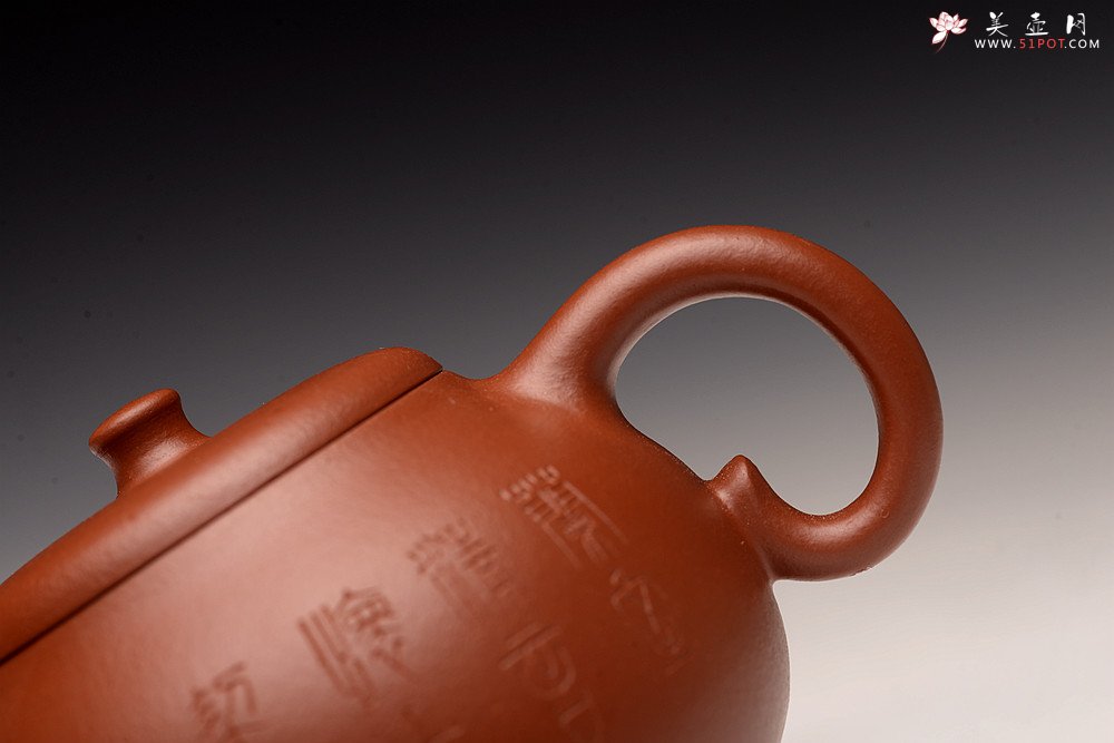 紫砂壶图片：唐文丙申夏新作 婉亭 红艳可人 游心堂主人装饰 - 美壶网
