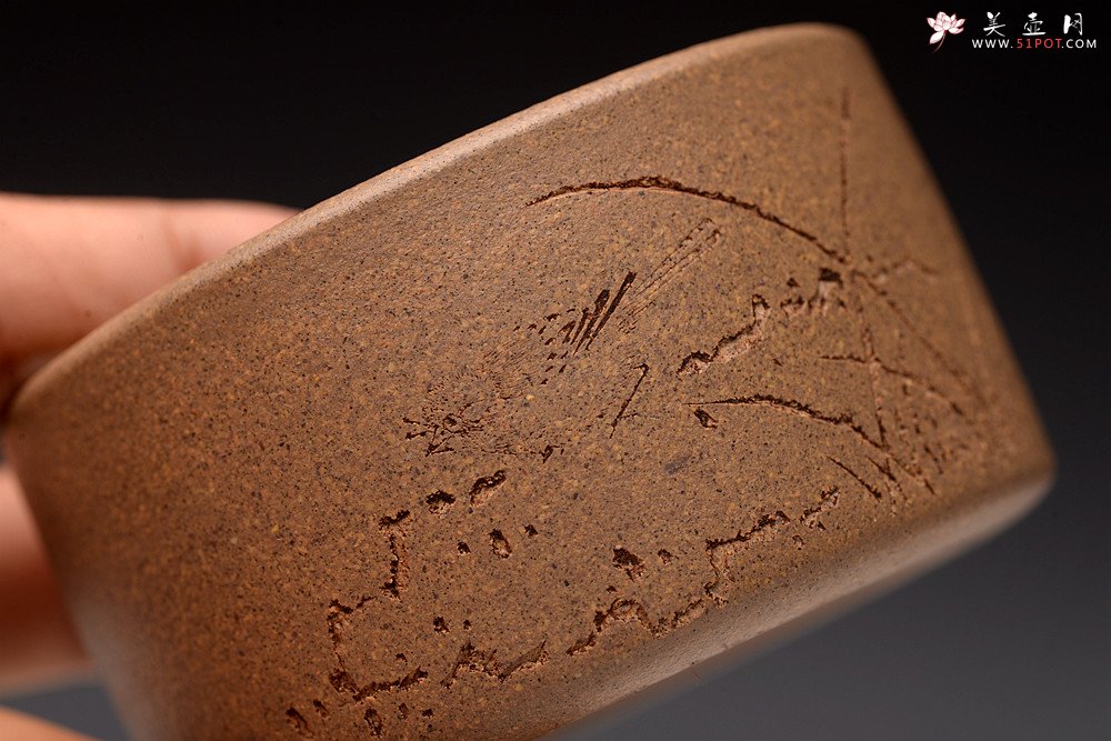 紫砂壶图片：原矿段泥 扳指杯  - 美壶网