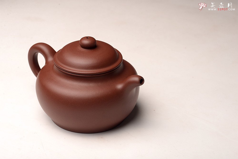 紫砂壶图片：周路健全手新作 传统实用 做工精致 高旭峰款大扁掇只 雄厚大气 - 美壶网