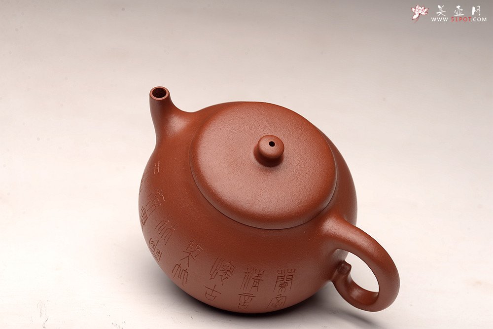 紫砂壶图片：唐文丙申夏新作 婉亭 红艳可人 游心堂主人装饰 - 美壶网
