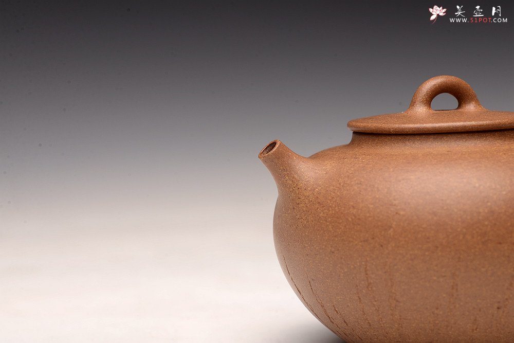 紫砂壶图片：储亚全手新作 饱满小可爱 优质老段泥  颇具玩味 年轮 - 美壶网