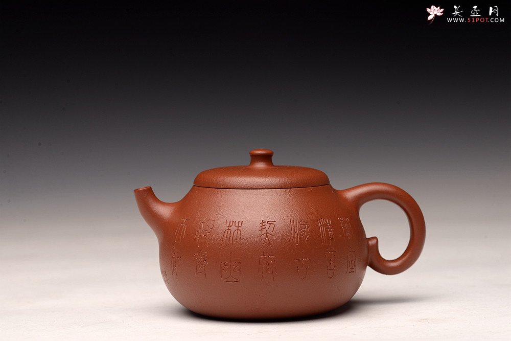 紫砂壶图片：唐文丙申夏新作 婉亭 红艳可人 游心堂主人装饰 - 美壶网