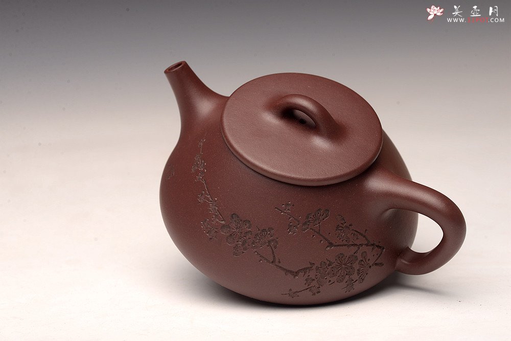 紫砂壶图片：梅骨兰香 全手子冶石瓢 骨肉均挺之精品 - 美壶网