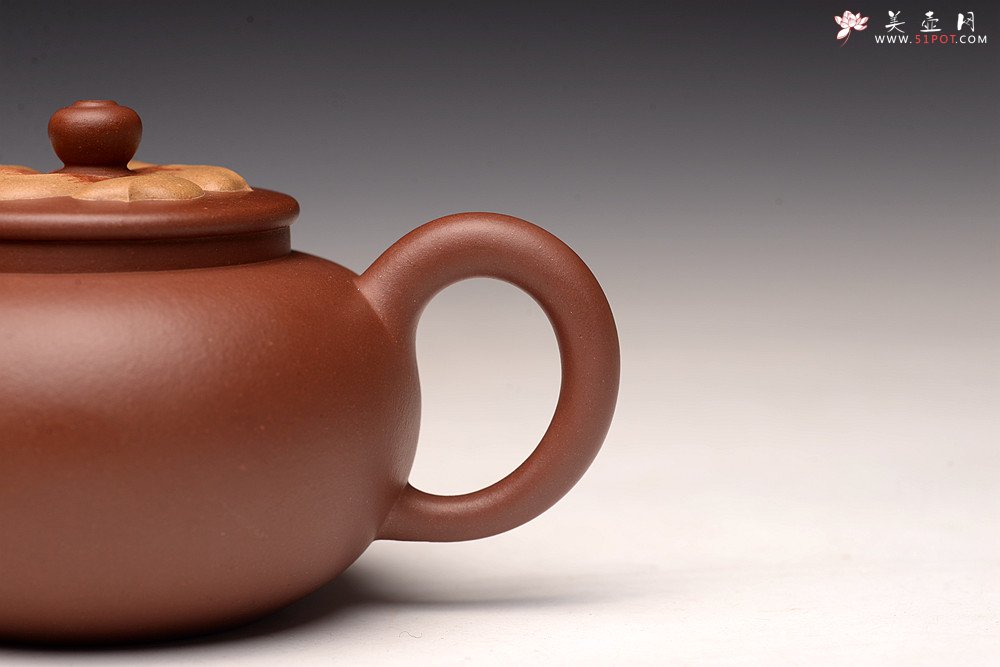 紫砂壶图片：优质底槽青 别具新意 全手锦上添花~ 炮管直流 - 美壶网