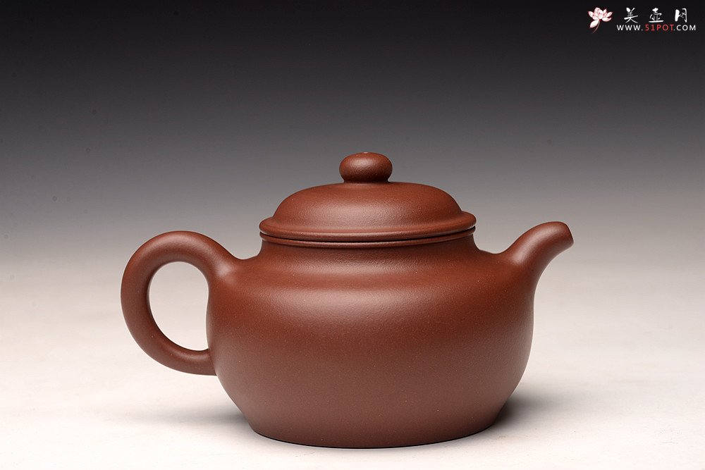 紫砂壶图片：周路健全手新作 传统实用 做工精致 高旭峰款大扁掇只 雄厚大气 - 美壶网