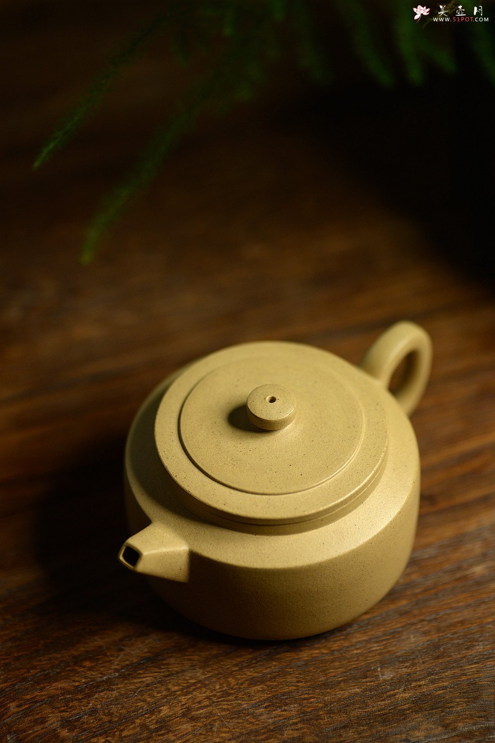 紫砂壶图片：耿其群全手精品 单片拍打 纯净本绿 传统经典 周盘 - 美壶网