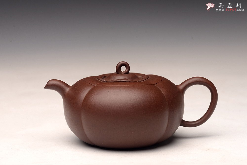 紫砂壶图片：潘丹初丙申夏精品 筋囊花货 全手玉柿二式 秀美逸品 爱不释手的精品 - 美壶网