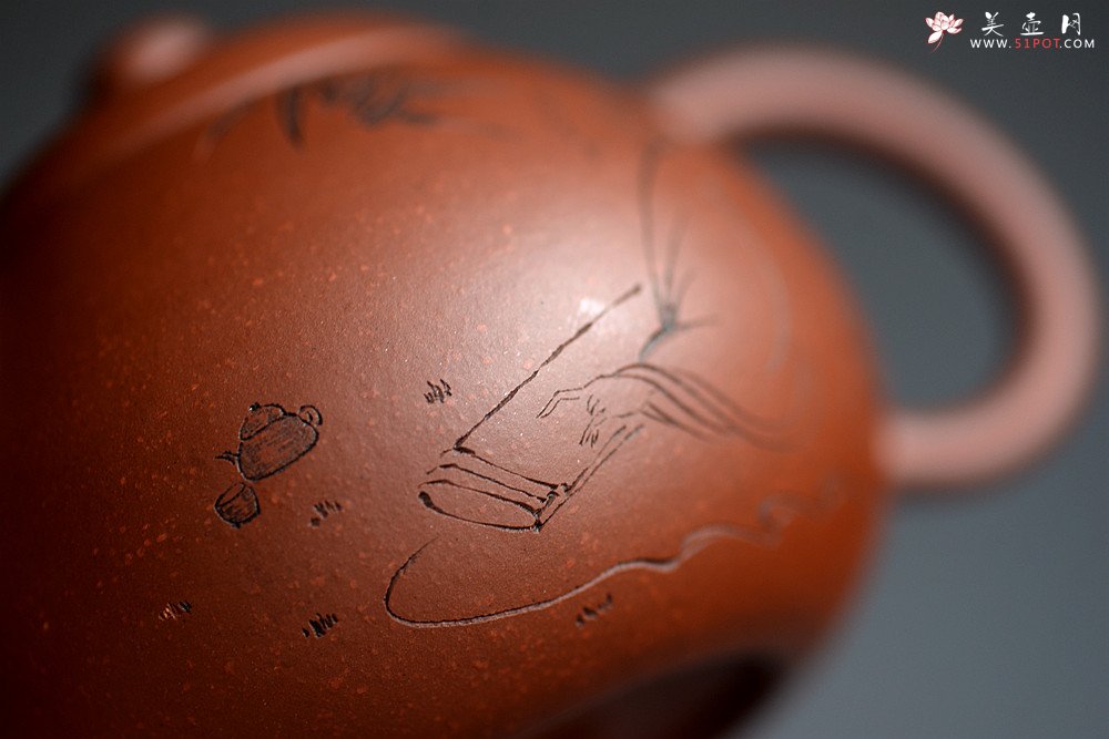 紫砂壶图片：美壶特惠 路达作品 全手文旦 一树装饰 圆润饱满 实用耐品 - 美壶网