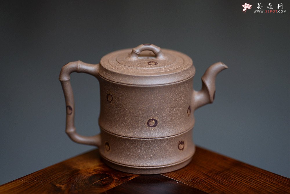 紫砂壶图片：储亚丙申夏全手新作 小秀竹套具 颇具难度 灵秀出尘 优质老段 - 美壶网