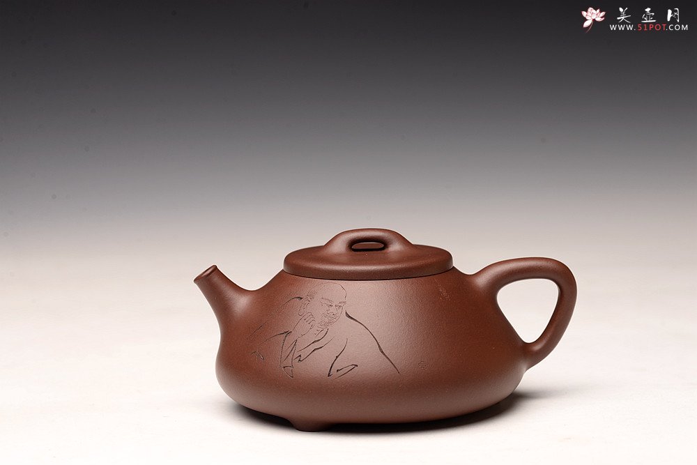 紫砂壶图片：吴杰全手新品 游心堂精心装饰 摹古之东石瓢~ 文气十足 - 美壶网