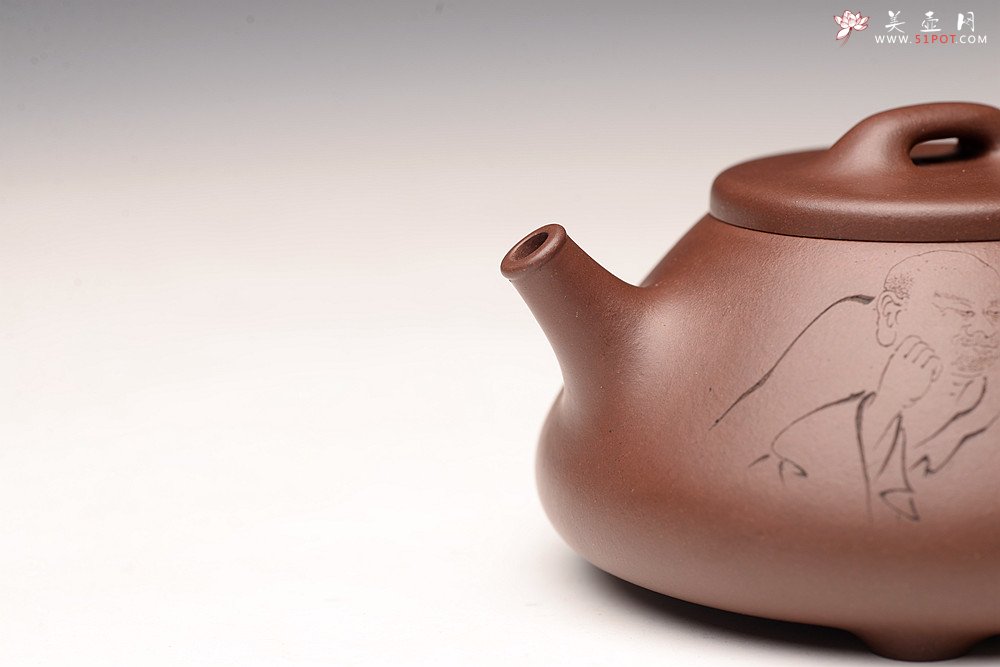 紫砂壶图片：吴杰全手新品 游心堂精心装饰 摹古之东石瓢~ 文气十足 - 美壶网