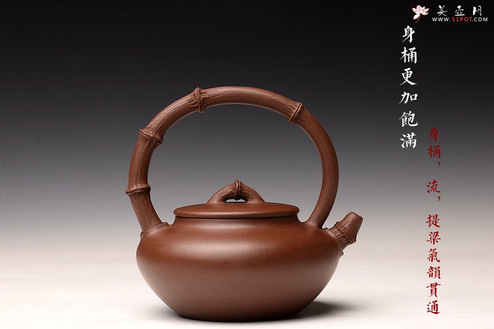 紫砂壶图片：沈秋伟丙申夏全手作品 饱满温润 气韵贯通 精品老紫泥 竹影 - 美壶网