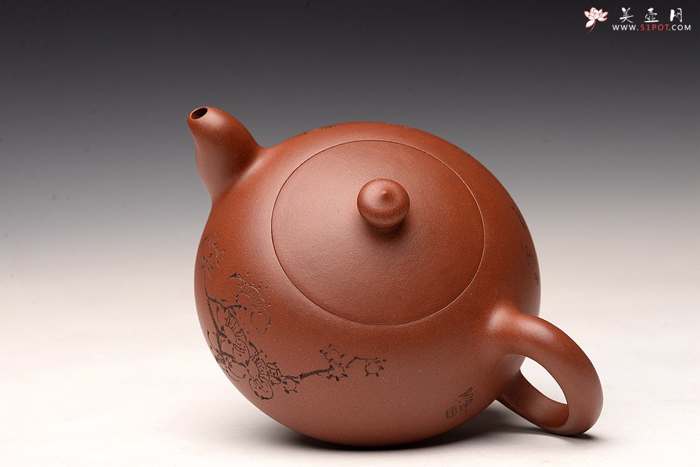 紫砂壶图片：弄梅生香 别具一格 出水如注 晗云 - 美壶网
