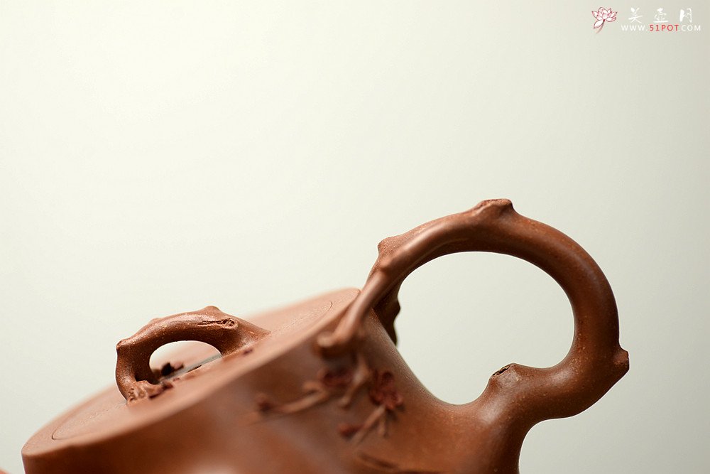 紫砂壶图片：单志萍经典代表作 丙申夏 全手精品花器 喜上眉梢 立体梅花 喜庆~ - 美壶网