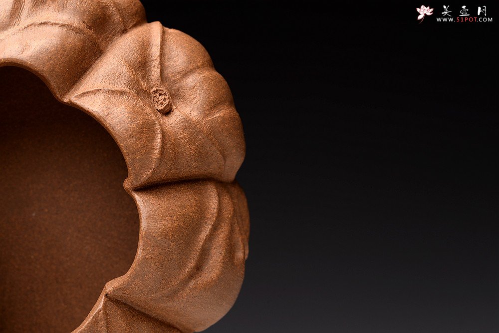 紫砂壶图片：林秀明丙申夏全手原创作品  文房雅器 龙鳞水盂 - 美壶网