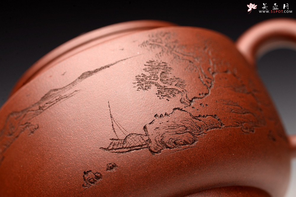 紫砂壶图片：朱牧清精致作品 宫灯 古朴文气 炮管直流 杀茶利器 - 美壶网