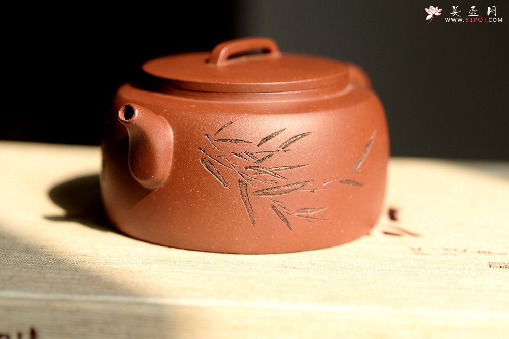 紫砂壶图片：美壶特惠 贾杰丙申全手新作 稳重 大口实用 基石 墨生装饰 - 美壶网