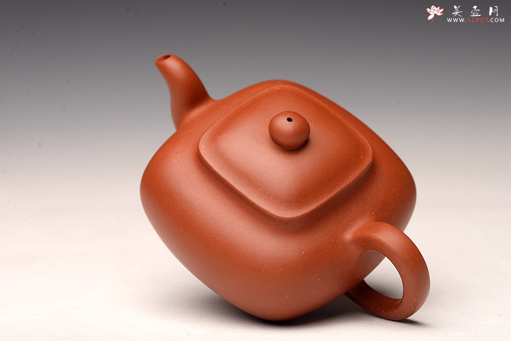 紫砂壶图片：于洪跃丙申夏 全手单片成型 红泥小传炉~ 难度大 娇艳可人 - 美壶网