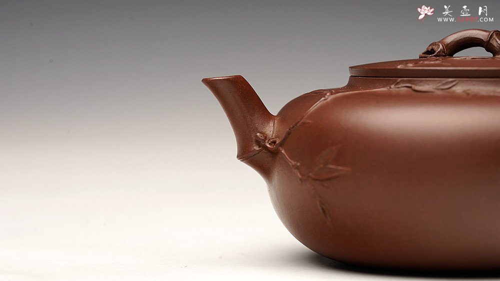 紫砂壶图片：潘丹初丙申秋 文气秀雅 原创作品 灵秀生动 全手紫竹~ 妙趣横生 - 美壶网