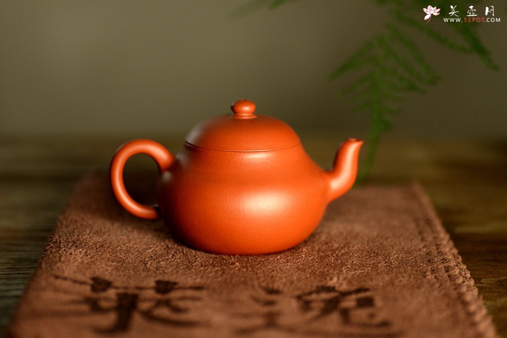 紫砂壶图片：只为茶人 传统器形 古雅大方 优质朱泥 全手君德 - 美壶网