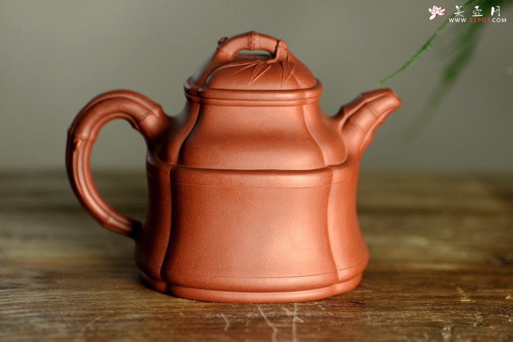 紫砂壶图片：朱牧清新作 豪放大气 不拘小节 大品竹鼎 - 美壶网