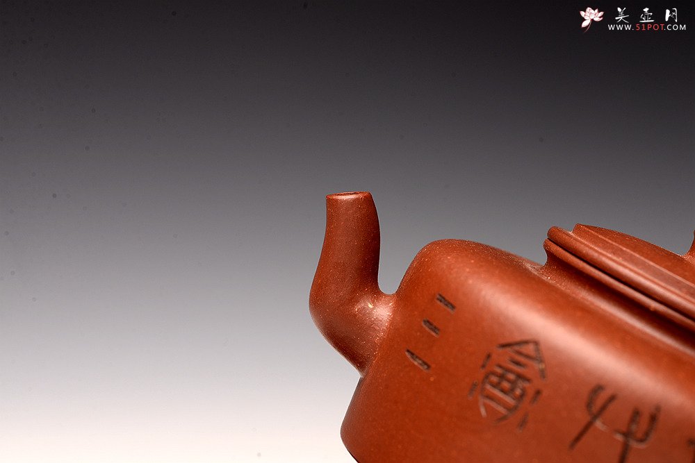 紫砂壶图片：美壶特惠 贾杰全手作品 文气涅盘 古朴大方 墨生装饰 - 美壶网