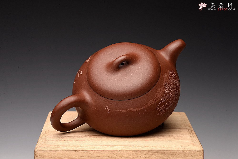 紫砂壶图片：朱牧清新作  张弛有度 工整温润 汉棠石瓢 - 美壶网