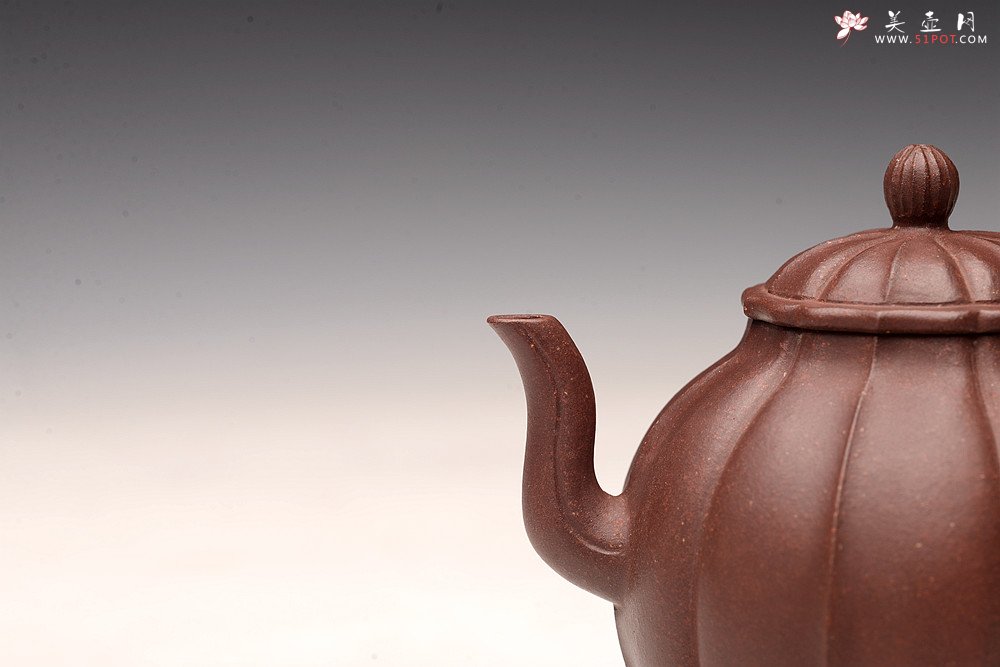 紫砂壶图片：周斌丙申秋全手演绎筋囊器 银台醉客 颇具难度 线条流畅 - 美壶网