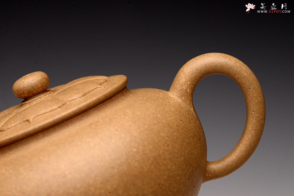 紫砂壶图片：储亚丙申秋全手新作 莲意 盖面花瓣亦全手贴制 大口实用 - 美壶网