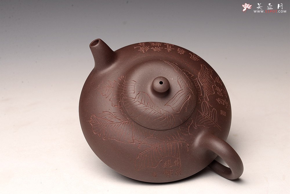 紫砂壶图片：邵春良丙申年 经典作品 曼生合欢 甚得古意 高温四号井紫泥  - 美壶网