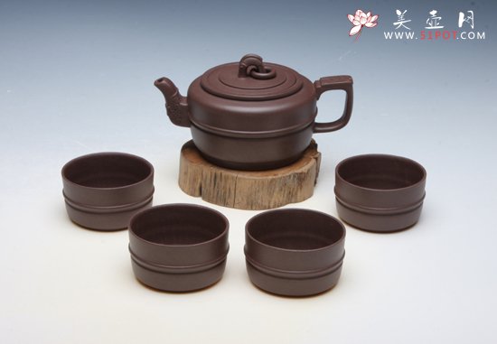 紫砂壶图片：集玉套具 - 美壶网